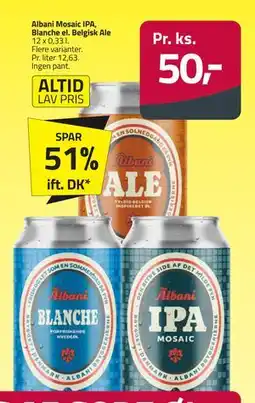 Fleggaard Albani Mosaic IPA, Blanche el. Belgisk Ale tilbud