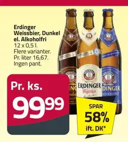 Fleggaard Erdinger Weissbier, Dunkel el. Alkoholfri tilbud