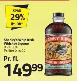 Fleggaard Shanky’s Whip Irish Whiskey Liqueur tilbud
