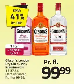 Fleggaard Gibson’s London Dry Gin el. Pink Premium Gin tilbud