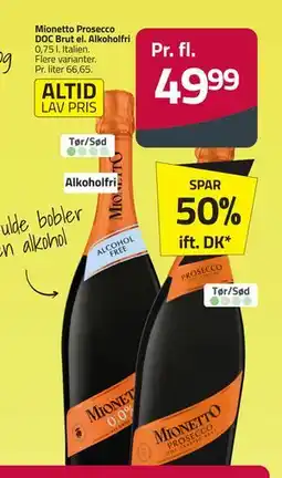 Fleggaard Mionetto Prosecco DOC Brut el. Alkoholfri tilbud