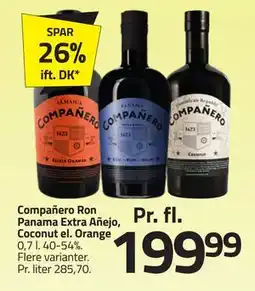 Fleggaard Compañero Ron Panama Extra Añejo, Coconut el. Orange tilbud