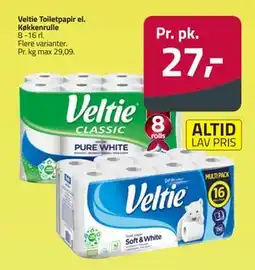 Fleggaard Veltie Toiletpapir el. Køkkenrulle tilbud
