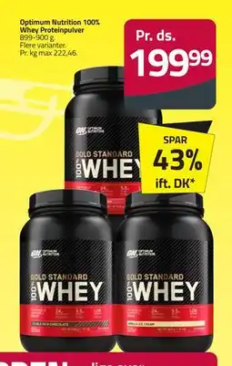 Fleggaard Optimum Nutrition 100% Whey Proteinpulver tilbud