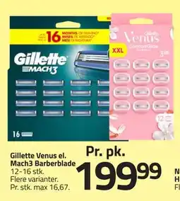 Fleggaard Gillette Venus el. Mach3 Barberblade tilbud