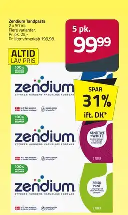 Fleggaard Zendium Tandpasta tilbud