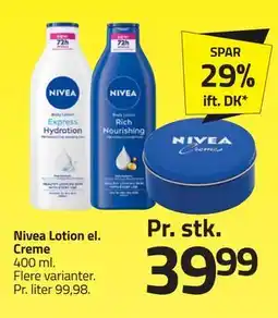 Fleggaard Nivea Lotion el. Creme tilbud