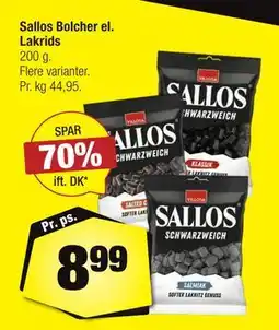 Calle Sallos Bolcher el. Lakrids tilbud