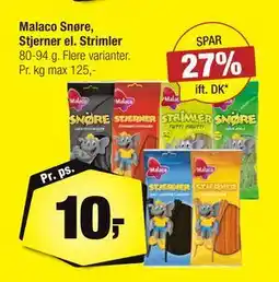 Calle Malaco Snøre, Stjerner el. Strimler tilbud