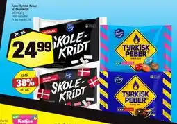 Calle Fazer Tyrkisk Peber el. Skolekridt tilbud