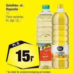 Calle Solsikke- el. Rapsolie tilbud