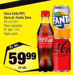 Calle Coca Cola PET, Zero el. Fanta Zero tilbud