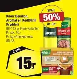 Calle Knorr Bouillon, Aromat el. Kød&Grill Krydderi tilbud