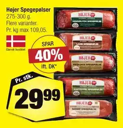 Calle Højer Spegepølser tilbud