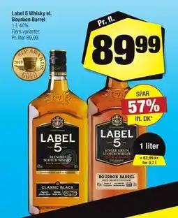 Calle Label 5 Whisky el. Bourbon Barrel tilbud