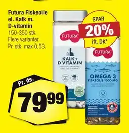 Calle Futura Fiskeolie el. Kalk m. D-vitamin tilbud