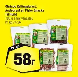 Calle Chrisco Kyllingebryst, Andebryst el. Fiske Snacks Til Hund tilbud