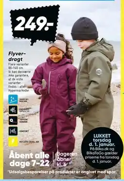 Bilka Flyverdragt tilbud