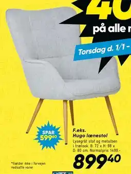 Bilka Hugo lænestol tilbud