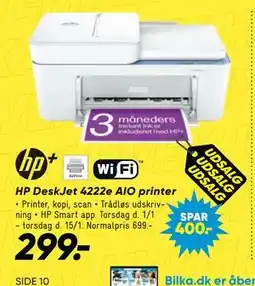 Bilka HP DeskJet 4222e AIO printer tilbud
