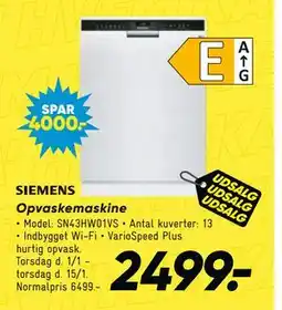 Bilka Opvaskemaskine tilbud