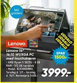 Bilka Lenovo 14” 16:10 WUXGA PC med touchskærm tilbud