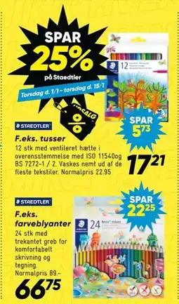 Bilka SPAR 25% på Staedtler tilbud