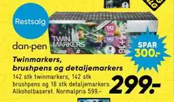 Bilka Twinmarkers, brushpens og detaljemarkers tilbud