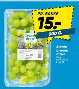 Bilka Stenfri grønne druer tilbud