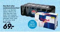 Bilka Red Bull eller sodavandsmarked tilbud