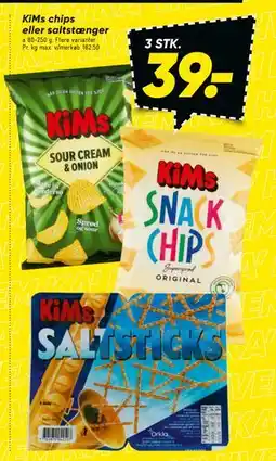 Bilka KiMs chips eller saltstænger tilbud