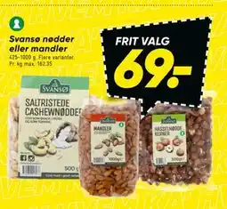 Bilka Svansø nødder eller mandler tilbud