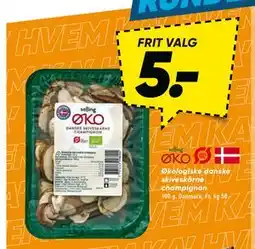 Bilka Økologiske danske skiveskårne champignon tilbud