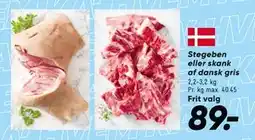 Bilka Stegeben eller skank af dansk gris tilbud