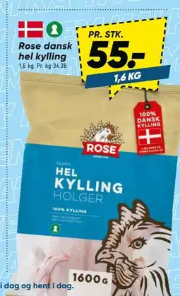 Bilka Rose dansk hel kylling tilbud