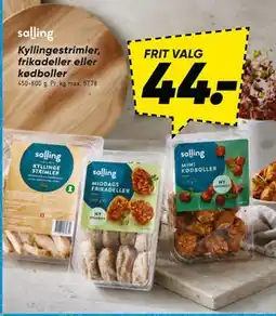 Bilka Kyllingestrimler, frikadeller eller kødboller tilbud