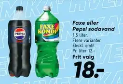 Bilka Faxe eller Pepsi sodavand tilbud