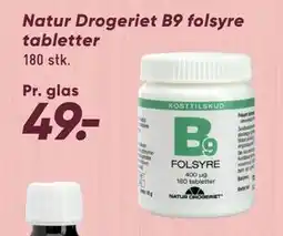 Bilka Natur Drogeriet B9 folsyre tabletter tilbud