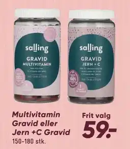 Bilka Multivitamin Gravid eller Jern +C Gravid tilbud