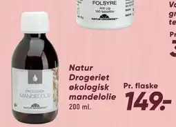Bilka Natur Drogeriet økologisk mandelolie tilbud