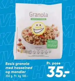 Bilka Easis granola med hasselnød og mandler tilbud