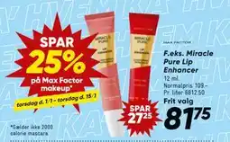 Bilka SPAR 25% på Max Factor makeup tilbud