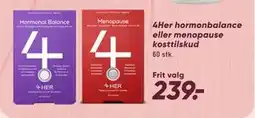 Bilka 4Her hormonbalance eller menopause kosttilskud tilbud