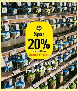 Spar 20% på alt HP blæk