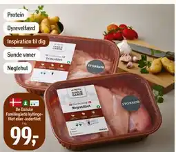 Føtex De Danske Familiegårde kyllingefilet eller -inderfilet tilbud