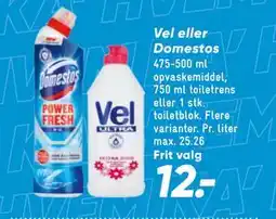 Bilka Vel eller Domestos tilbud