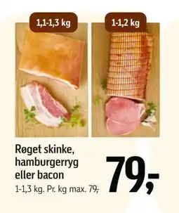 Føtex Røget skinke, hamburgerryg eller bacon tilbud