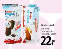 Føtex Kinder snack tilbud