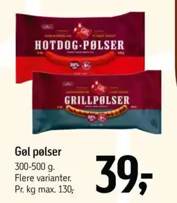 Føtex Gøl pølser tilbud