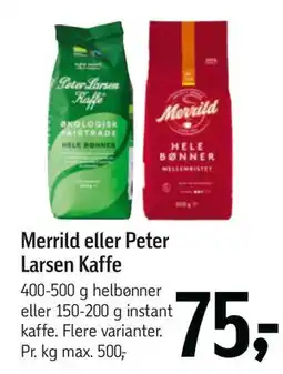 Føtex Merrild eller Peter Larsen Kaffe tilbud